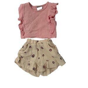 Emma Jean Baby Girl 2-Piece Muslin Outfit - 18M